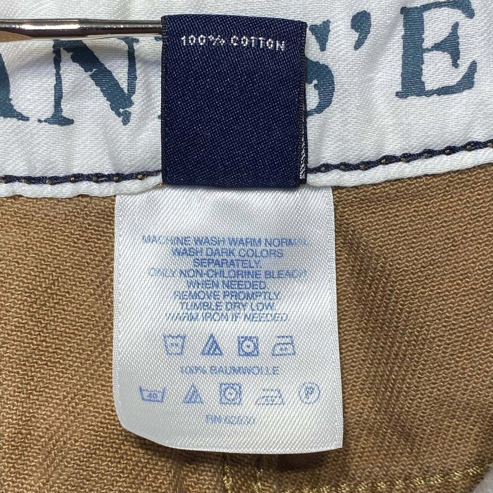 Lands End Fit 3 Canvas Pants Womens 18 Chino Straight Camel Tan Cotton Utility - Picture 9 of 11